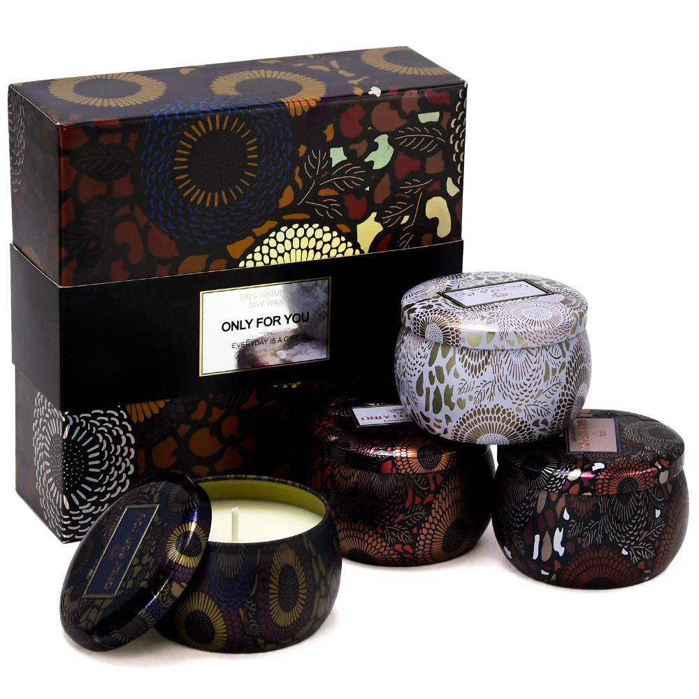 High Quality Custom Natural Soy Wax Scented Candle in Tin