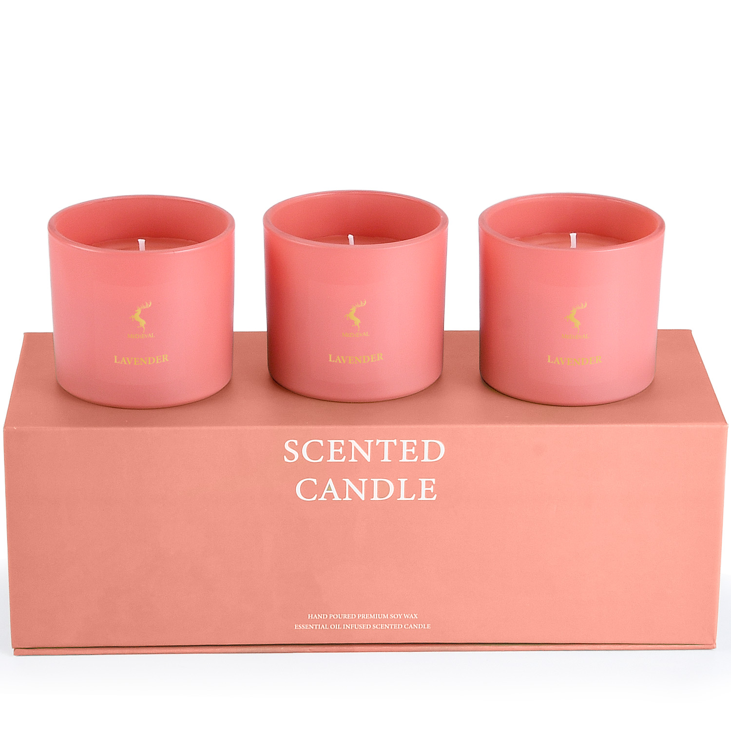Luxury Essential Oil Pure Soy Wax Scented Candle Gift Set