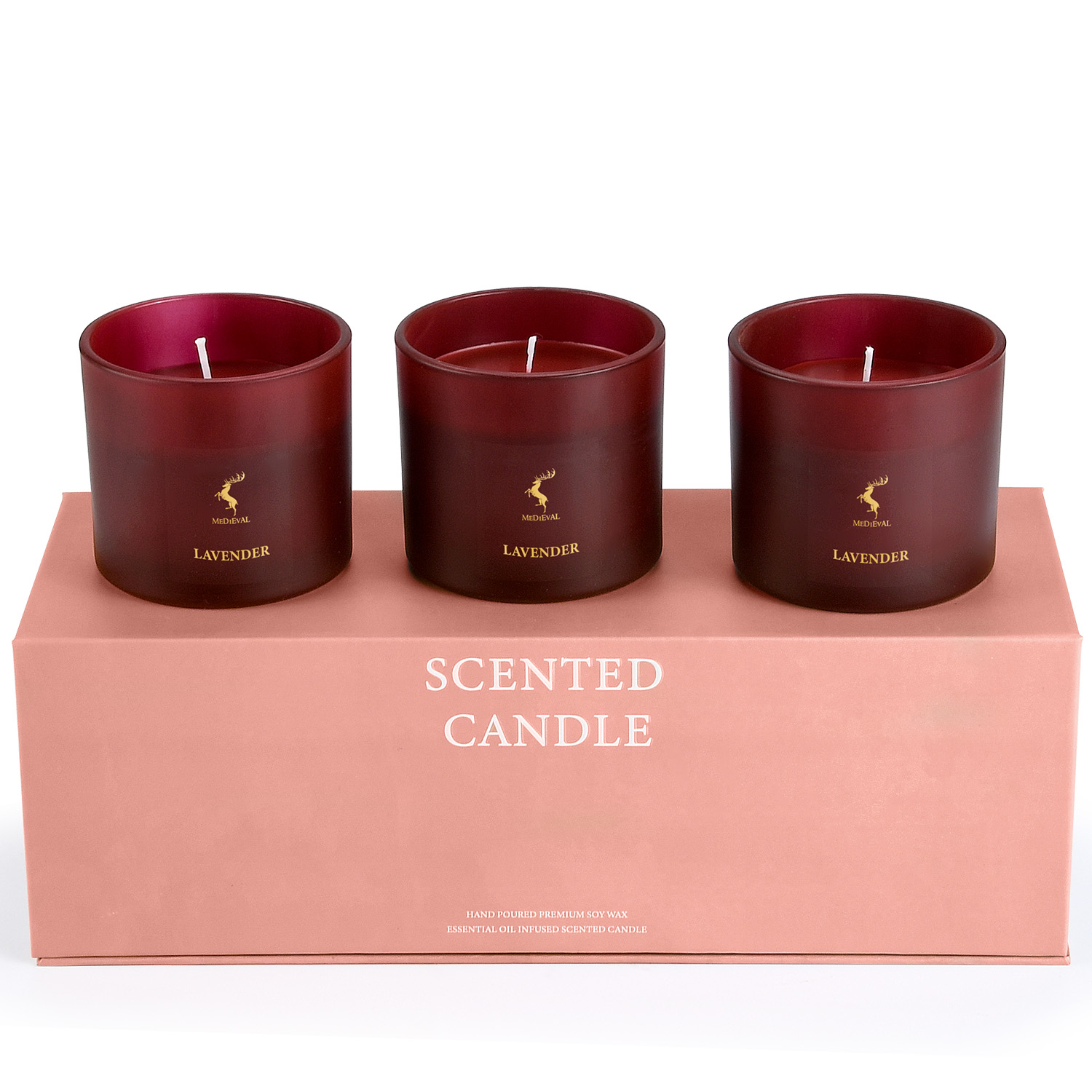 Luxury Essential Oil Pure Soy Wax Scented Candle Gift Set