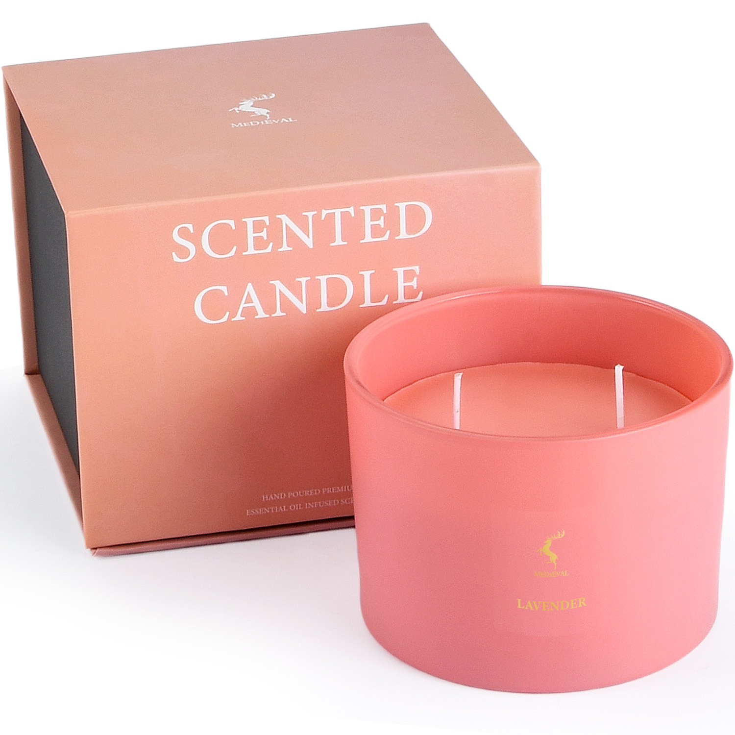 Luxury Personalized Soy Wax Scented Candles in Glass