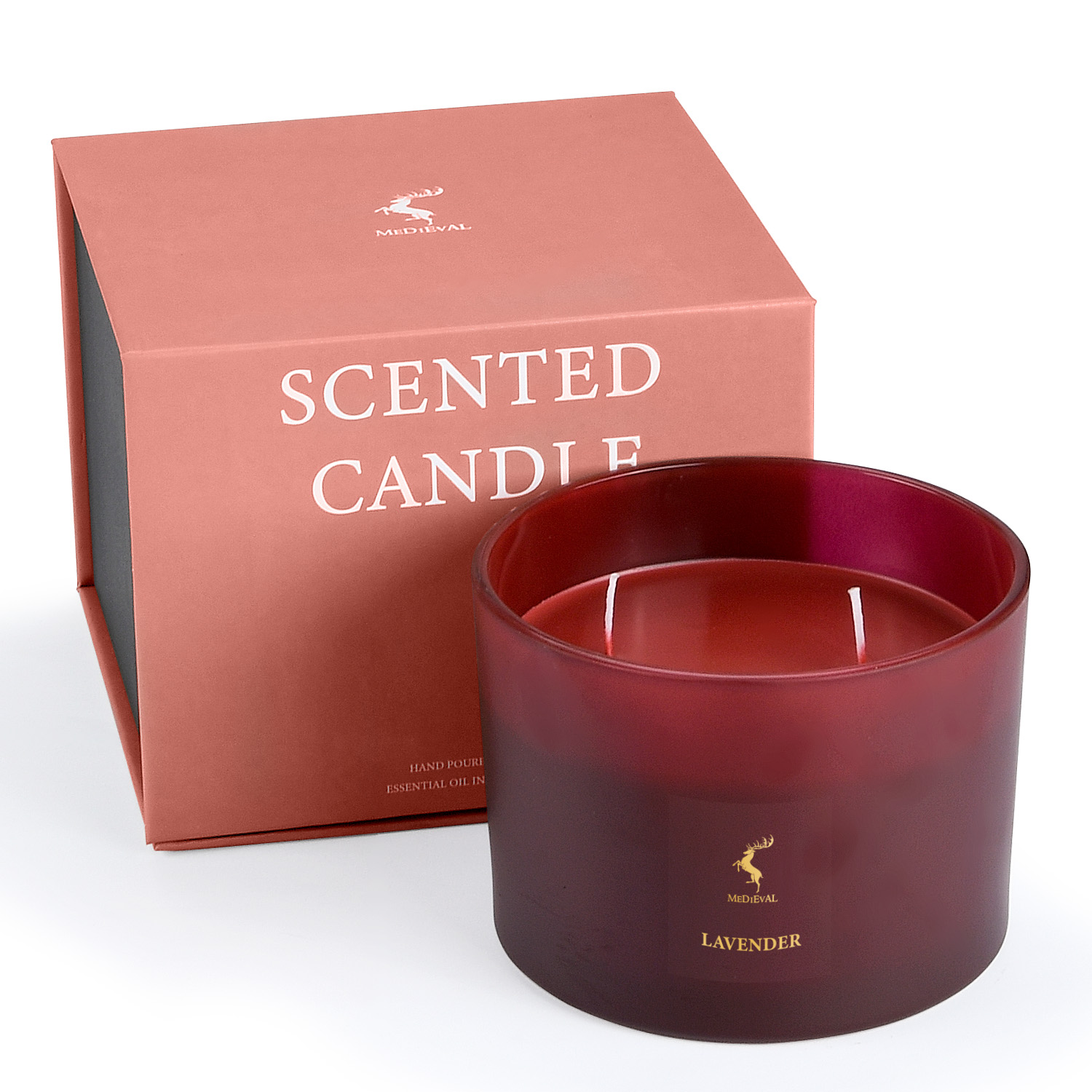 Luxury Personalized Soy Wax Scented Candles in Glass