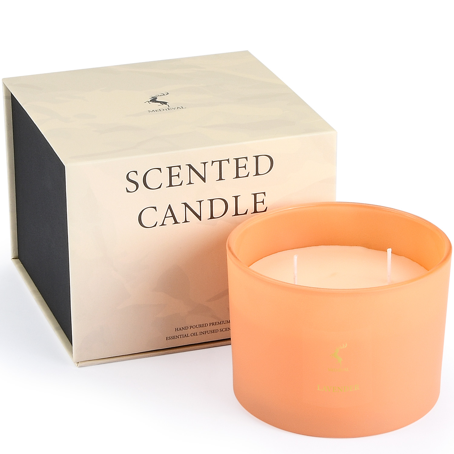 Luxury Personalized Soy Wax Scented Candles in Glass