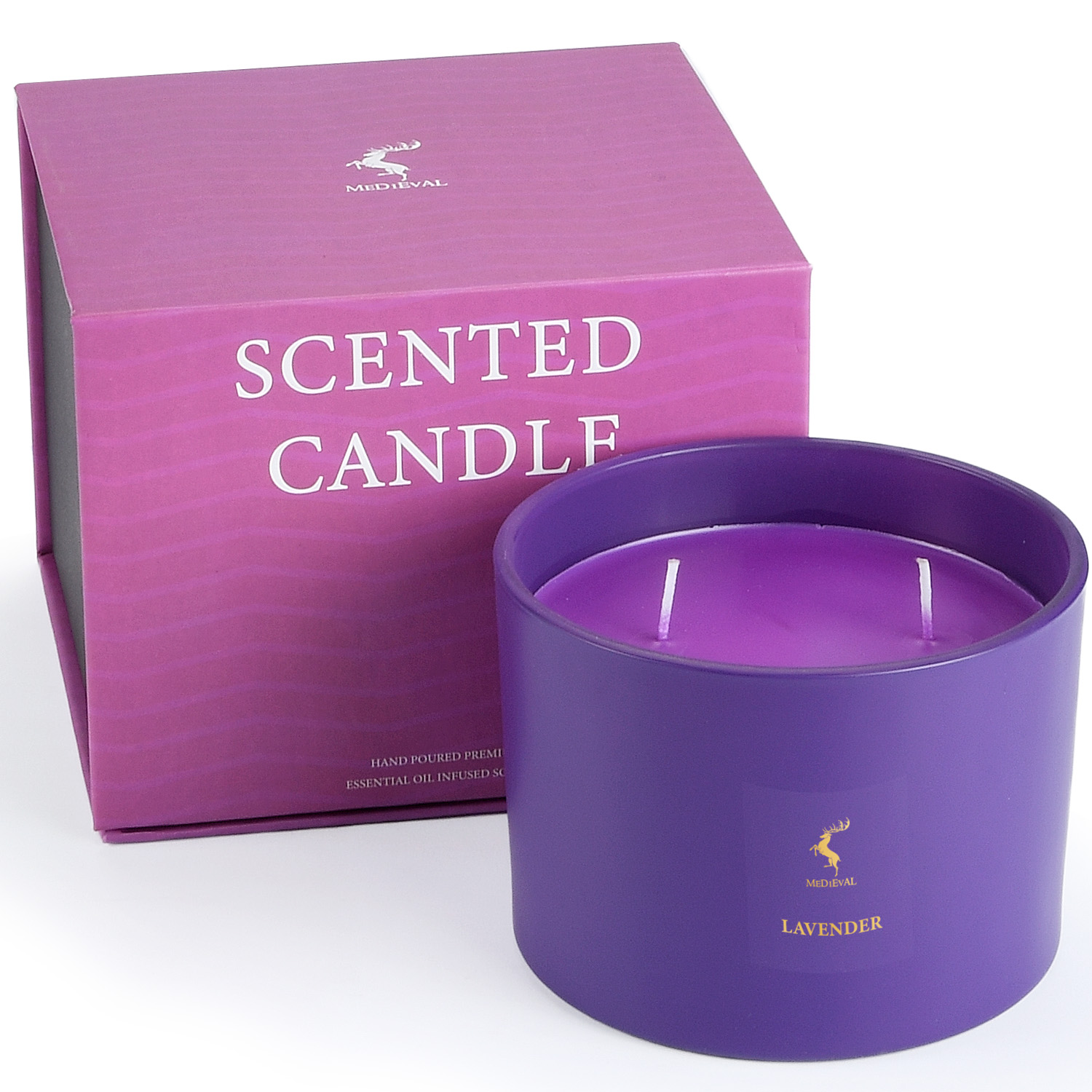 Luxury Personalized Soy Wax Scented Candles in Glass