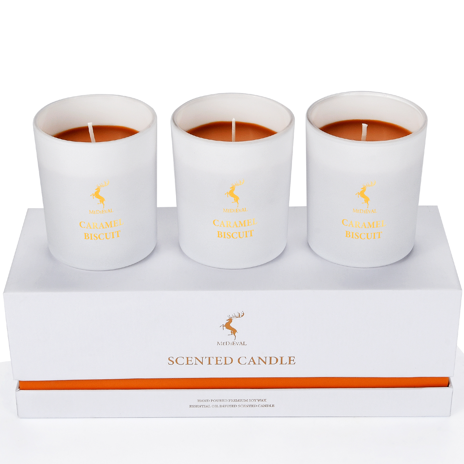 Luxury White Fragrance Oil Soy Wax Scented Candles with Custom Labels