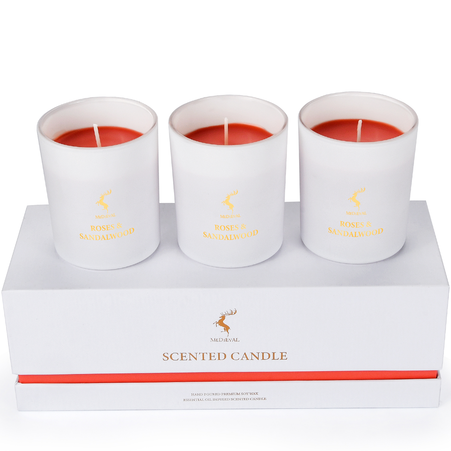 Luxury White Fragrance Oil Soy Wax Scented Candles with Custom Labels