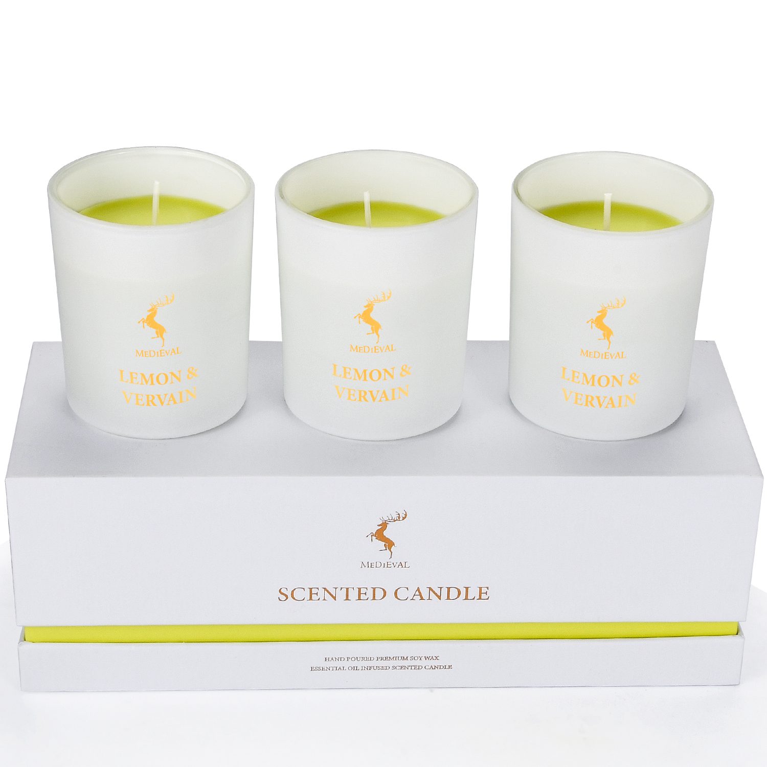 Luxury White Fragrance Oil Soy Wax Scented Candles with Custom Labels