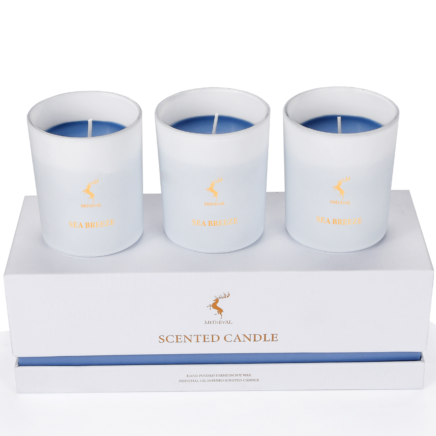 Luxury White Fragrance Oil Soy Wax Scented Candles with Custom Labels