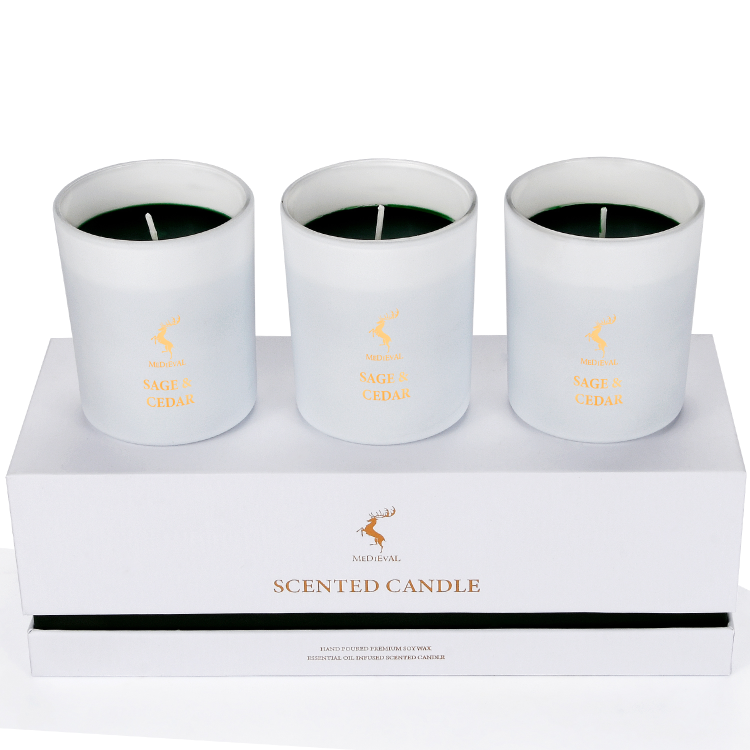 Luxury White Fragrance Oil Soy Wax Scented Candles with Custom Labels