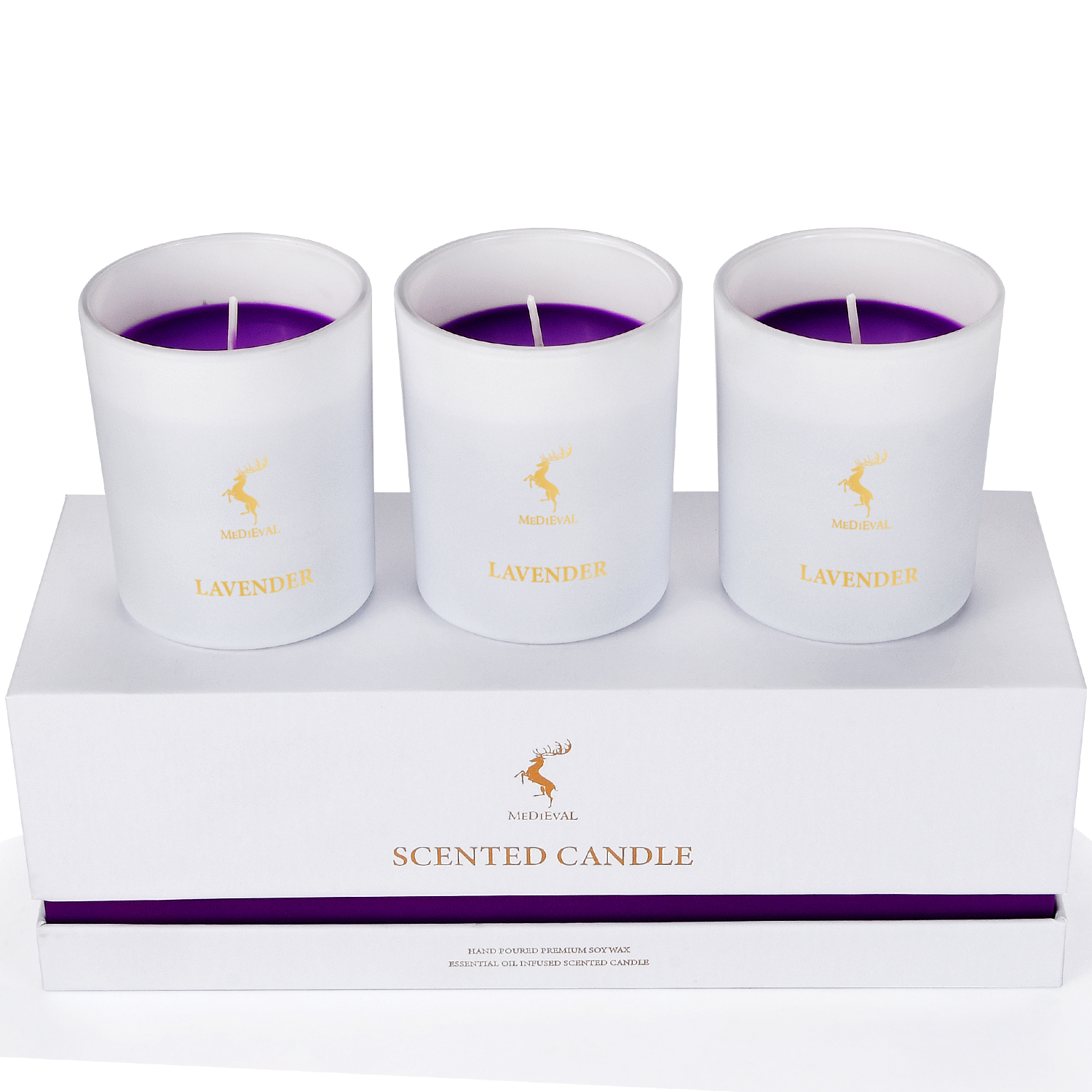 Luxury White Fragrance Oil Soy Wax Scented Candles with Custom Labels