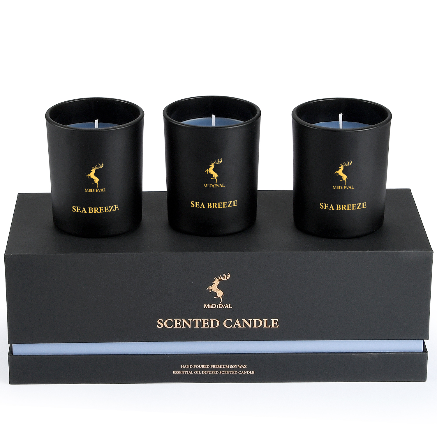 Personalized Logo Handmade Glass Soy Wax Scented Candle