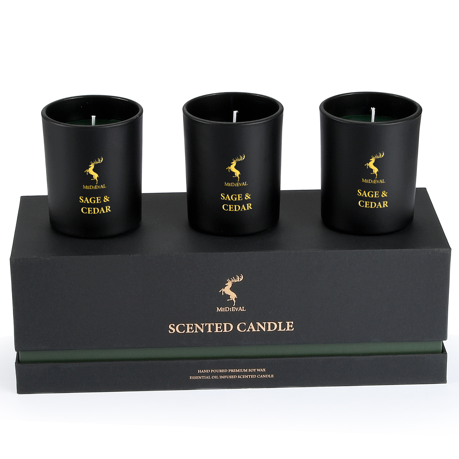 Personalized Logo Handmade Glass Soy Wax Scented Candle