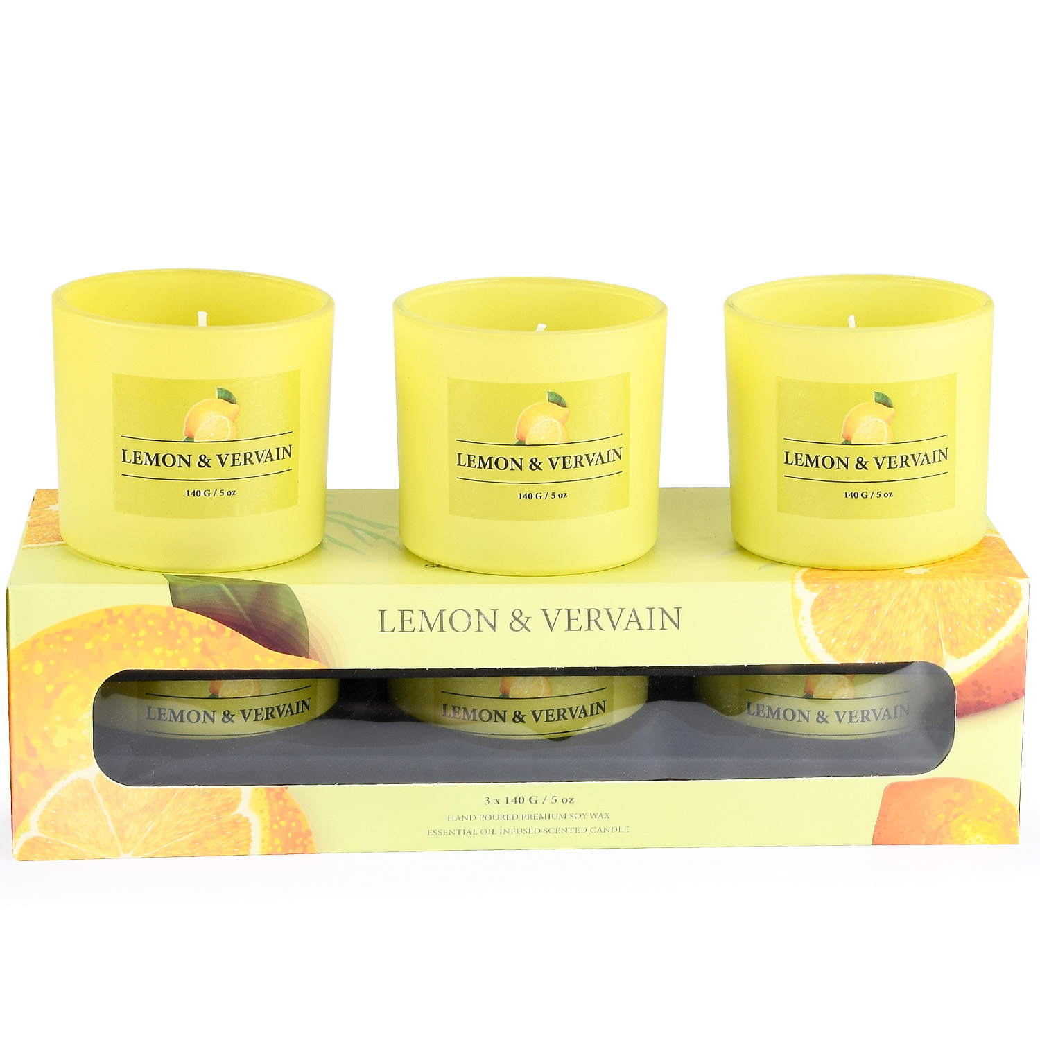 Set of 3 Wedding Gift Essential Oil Scented Pillar Candle