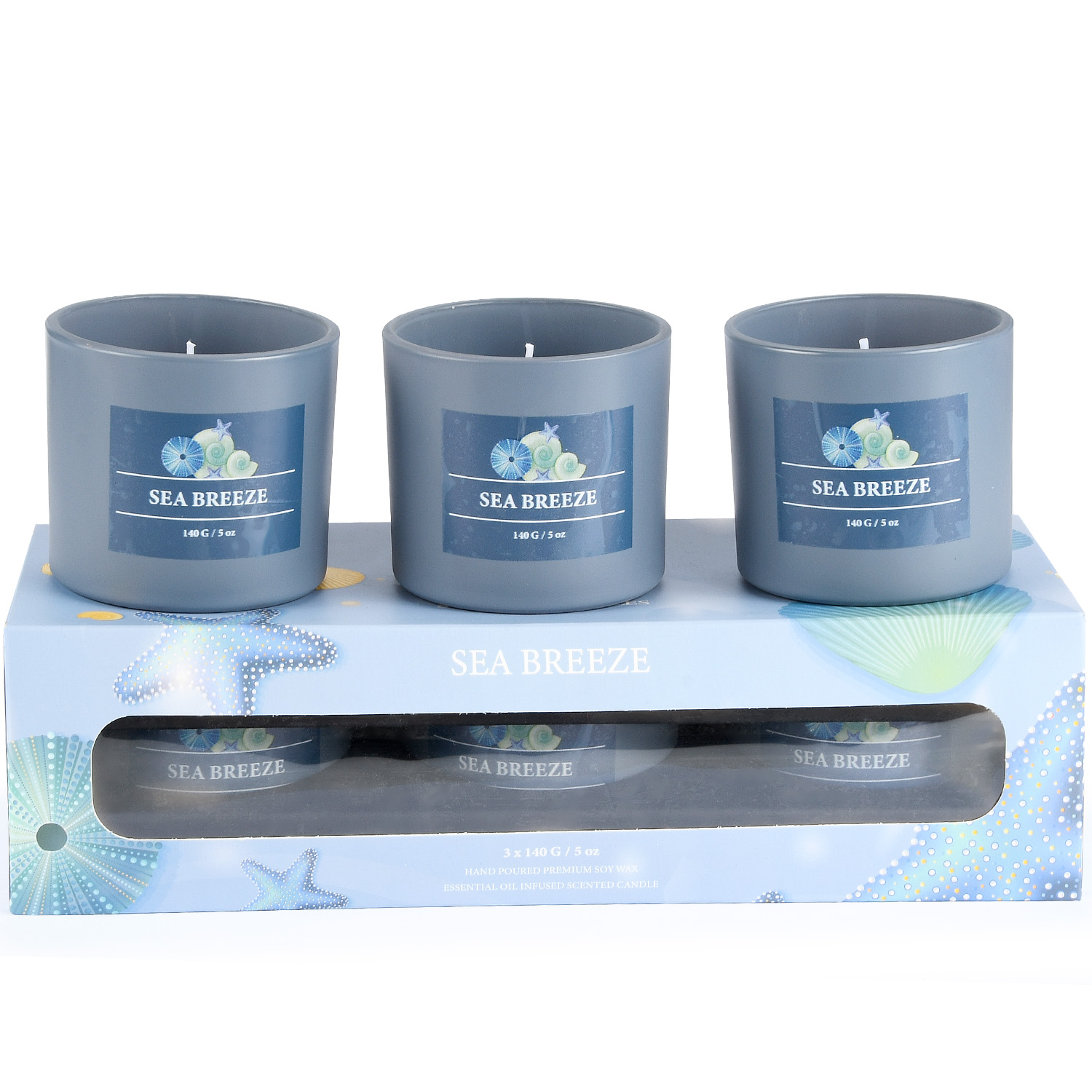 Set of 3 Wedding Gift Essential Oil Scented Pillar Candle