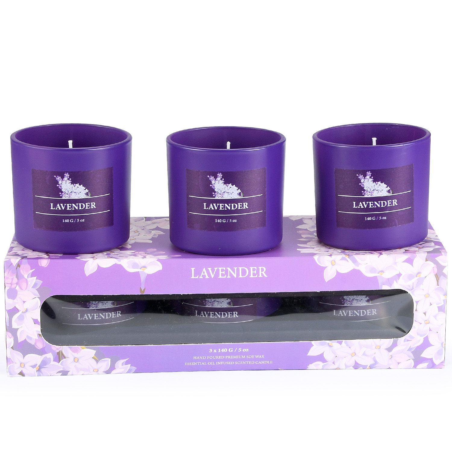 Set of 3 Wedding Gift Essential Oil Scented Pillar Candle