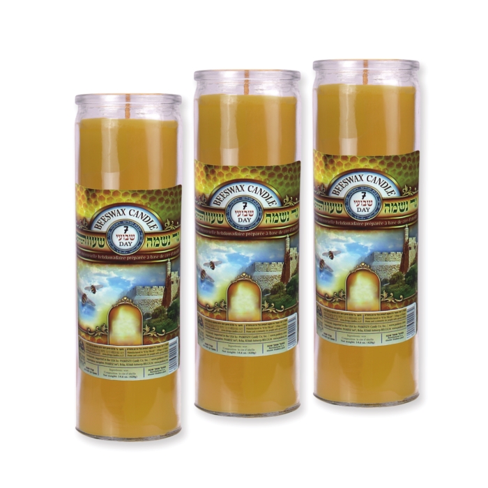 Custom 7 Days Glass Jar Beeswax Candles