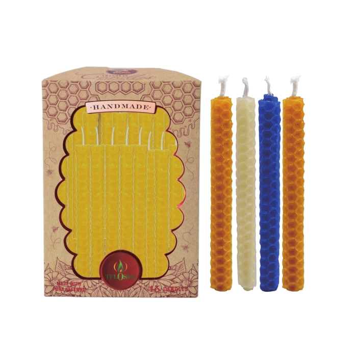 Custom Color Dipped Beeswax Taper Candles