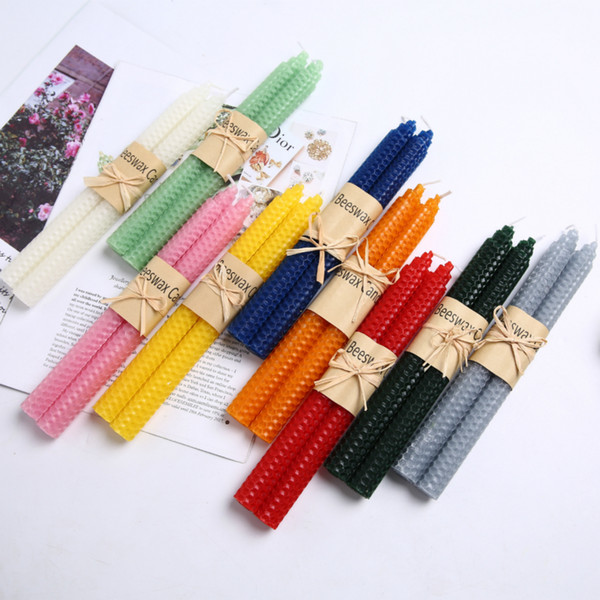 Custom Color Hand Rolled Beeswax Taper Candles