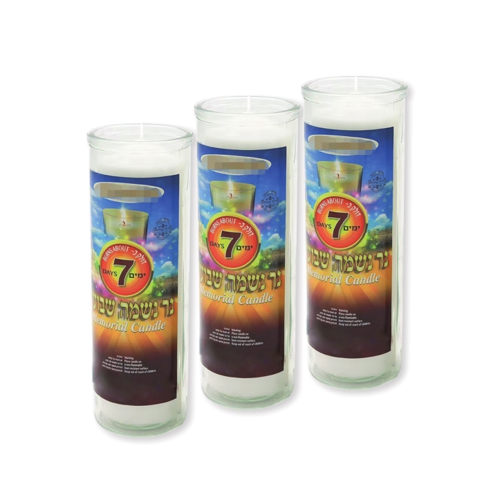 Custom Outdoor Decorative 7 Days Glass Candles