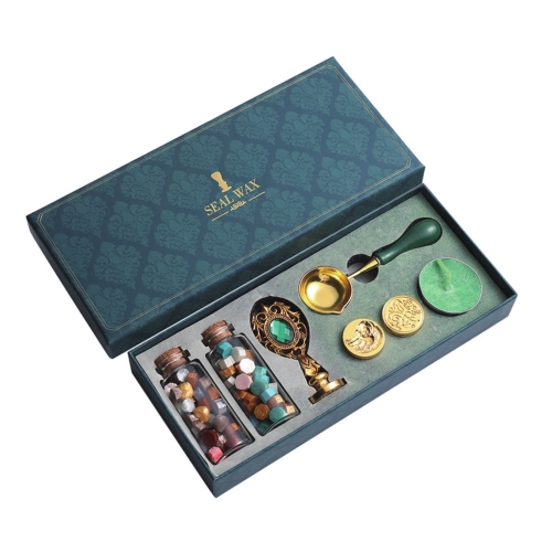 Factory Wholesale Green Wax Seal Stamp Set