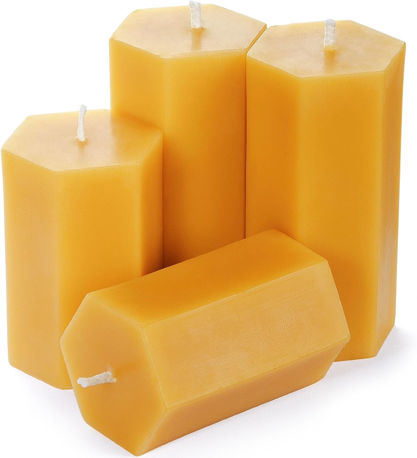 Hot Sale Hexagonal 100 Beeswax Pillar Candles