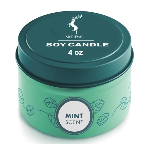 Luxury Private Label Tin Cans Smokeless Soy Wax Scented Candle