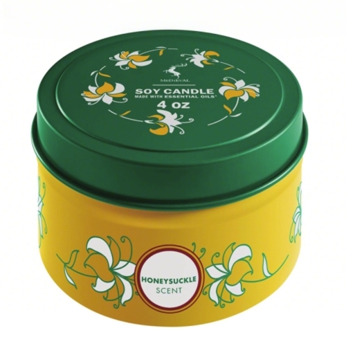 Luxury Private Label Tin Cans Smokeless Soy Wax Scented Candle
