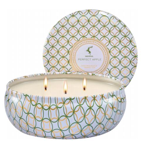 Luxury Tin Jar Three Wicks Natural Pure Soy Wax Scented Candles