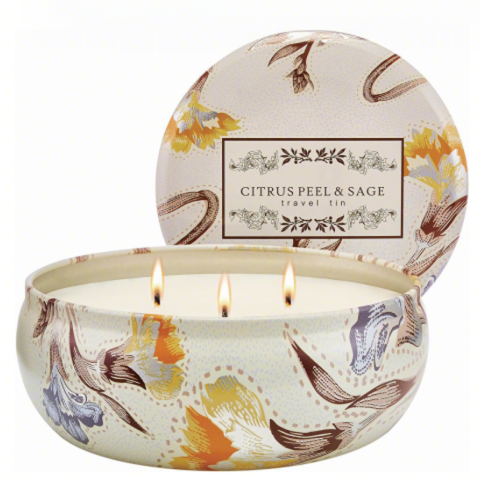 Luxury Tin Jar Three Wicks Natural Pure Soy Wax Scented Candles