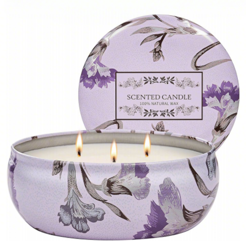Luxury Tin Jar Three Wicks Natural Pure Soy Wax Scented Candles