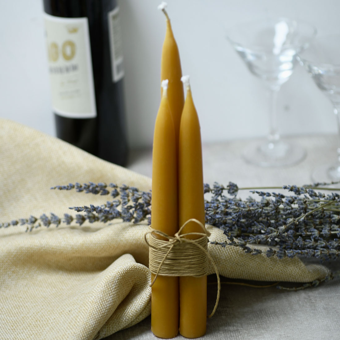 Beeswax Candles Box Natural Beeswax Taper Candles