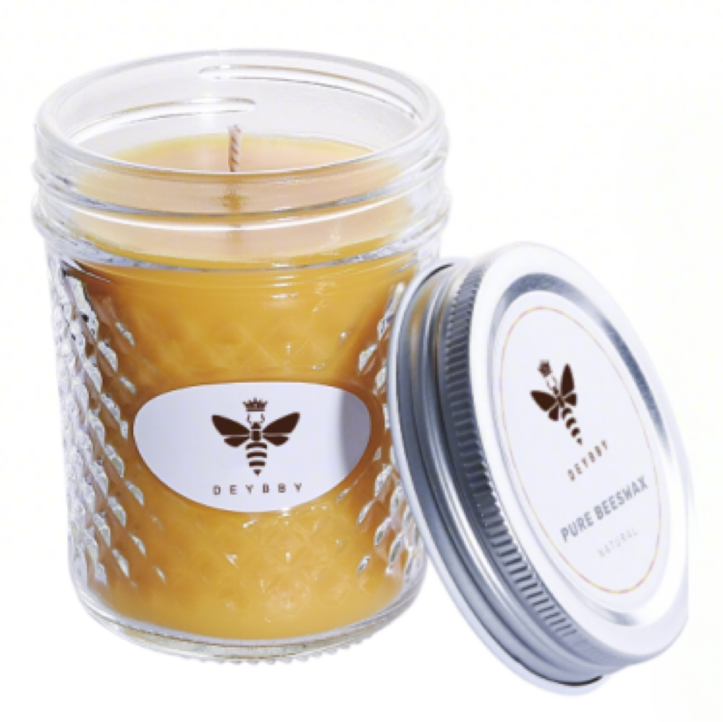 Private Label Glass Jar Natural Beeswax Candles