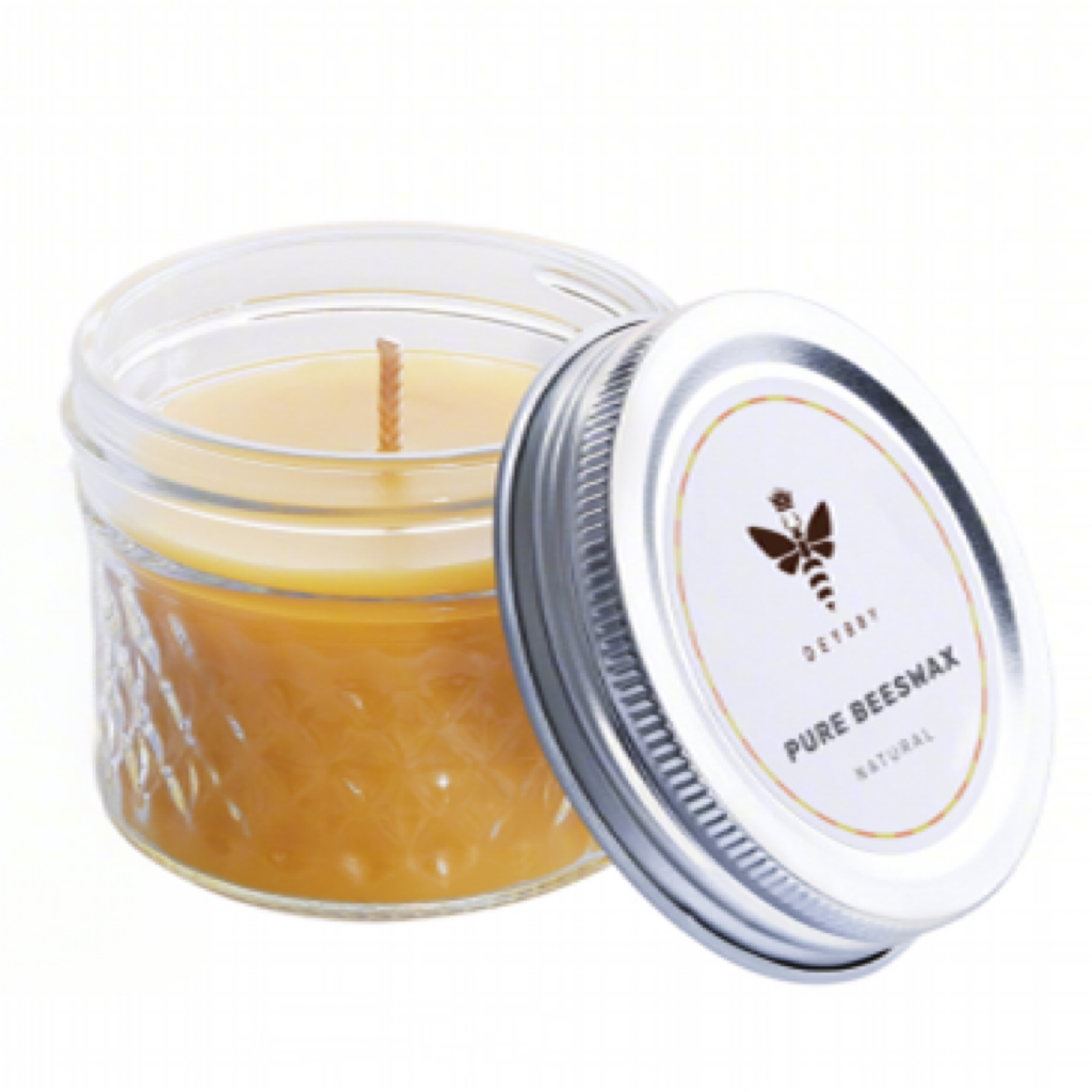 Private Label Glass Jar Natural Beeswax Candles