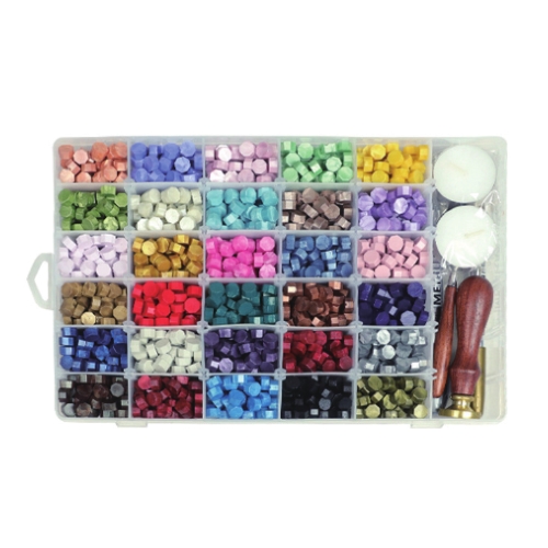 Source Manufacturers Multi-color Sealing Wax Beads Custom Wax Seal Stamp Set