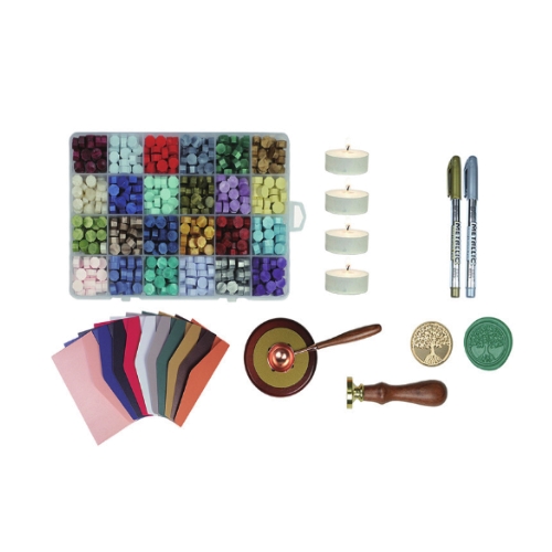 Source Manufacturers Multi-color Sealing Wax Beads Custom Wax Seal Stamp Set