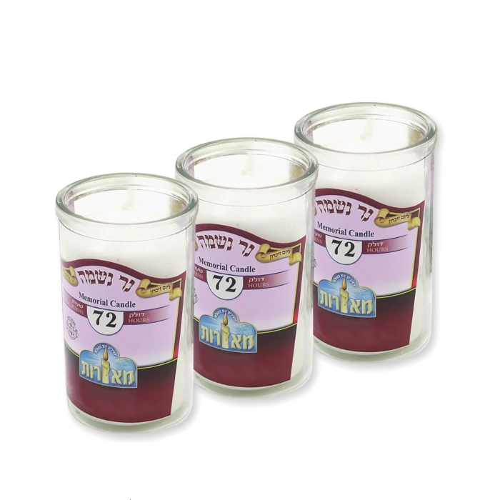 Wholesale Decorative 72 Hours Glass Jar Memorial Candles